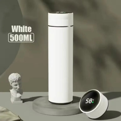 500Ml Thermos Bottle Smart Cup Digital with Temperature Display 304 Stainless Steel Thermos Bottle Long-Lasting Heat